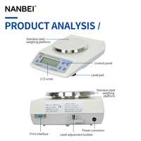 Balance électronique multifonctionnelle JD500-2, balance analytique de laboratoire, haute précision 0,01 g, balance numérique sensible