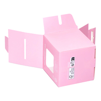 Boîte d'emballage écologique personnalisée avec boîte de carte blanche suspendue, boîte de fenêtre alimentaire personnalisée