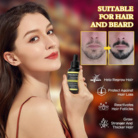 Sérum de croissance capillaire naturel végétalien à la biotine, kit de dermaroller pour la repousse de la barbe, de la moustache et des cheveux, fabriqué dans le Guangdong