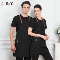 Avental de cintura de restaurante elegante, avental personalizado de logotipo da cozinha avental de barista
