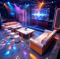 Mobilier commercial sur mesure : Ensemble de sièges en forme de U pour KTV, pub, boîte de nuit, club, salon de cigares et bar
