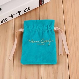 Di velluto personalizzata coulisse blu panno di imballaggio blu sacchetto di velluto con coulisse velluto <span class=keywords><strong>7x9</strong></span> - Product Image 4