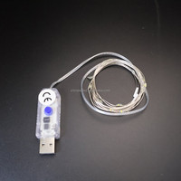 Guirnalda de Luces de Alambre de Cobre con Alimentación USB, con Control Remoto, Bajo Voltaje, para Interiores y Exteriores, Decoración Navideña