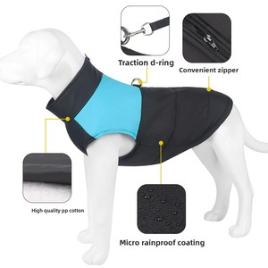 Rompi Anjing Anti Angin Tebal Hangat untuk Musim Gugur dan Musim Dingin, Jaket Hewan Peliharaan Gaya Kasual dengan D-Ring Terpasang - Product Image 3