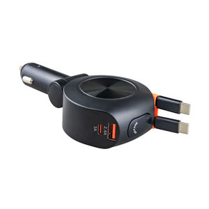 30W + 2.4A + 2.4A + 3A bốn cổng đầu ra loại C Lisen sạc xe hơi có thể thu vào 4 trong 1 USB C 2 USB sạc xe hơi với dây - Product Image 6