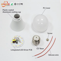 Matériaux bruts pour ampoules LED E27 B22, ampoules LED 12W, ampoules LED 9W, pièces SKD pour ampoules LED, matériau brut pour ampoules LED domestiques