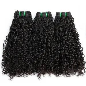 Hot Selling 12A Super Double Drawn Pixie Curl Hair Bundles Virgin Cuticle Aligned Funmi Hair SDD Brazilian human hair extension
