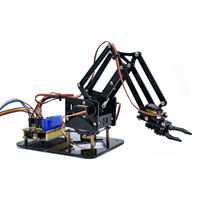 Kit bras de mini robot de bureau 4 axes avec joystick mémoire pour Arduino Robotics Starter Kit for Beginners