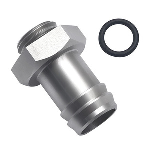 Adaptateur de tuyau droit 1/2 " Barb vers G1/4 BSPP, raccord de ligne de fluide usiné CNC avec joint torique pour système de fluide automobile - Product Image 2