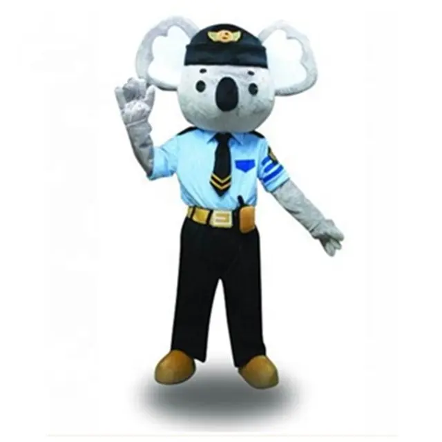 Individuelles erwachsenen-Polizei-Koala-Mascottenkostüm