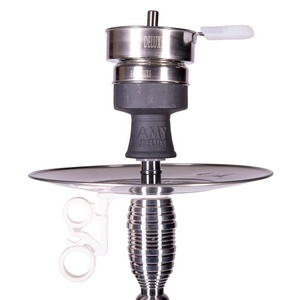 El Mejor Set de Hookah Alemán con Base de Vidrio Grande, Acero Inoxidable 304, Accesorios para <span class=keywords><strong>Shisha</strong></span> y <span class=keywords><strong>Tabaco</strong></span>, Amy-SS40.01-TR - Product Image 4