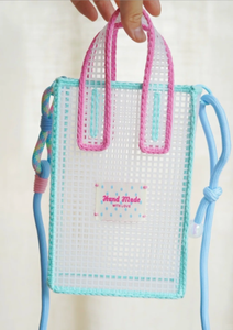 Toile en plastique pour sac DIY, kit de tricot et <span class=keywords><strong>crochet</strong></span> DIY, ensemble d'aiguilles à tricoter en plastique, kit de fabrication de sacs à main DIY pour débutants - Product Image 4