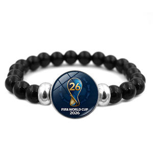 Pulsera Conmemorativa 2026 con Cuentas, Emblema de Estados Unidos, Canadá y México, Trofeo <span class=keywords><strong>FIFA</strong></span>, Cristal Creativo, Piedra Natural, Accesorio Unisex - Product Image 6
