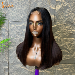 Perruque Bob en cheveux humains vierges vietnamiens de qualité 15A, double densité, sans colle, avec dentelle HD 13x4, pour femmes noires - Product Image 4