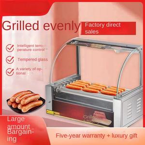Venta caliente comercial de bajo ruido multifunción de 10 tubos con puerta abierta con estantes modelo eléctrico Hot Dog Roller Grill - Product Image 2