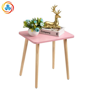 Modern <b>Small</b> Wood Coffee <b>Table</b> with Stable Structure for Living Room Bedroom Apartment Use-Square Design Storage Rack - Product Image 4