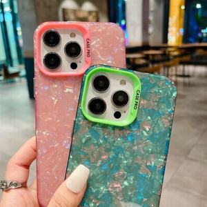 Ốp điện thoại iPhone 15 16 Pro Max họa tiết vỏ sò nhiều màu sắc, hai mặt, lấp lánh, kiểu dáng vỏ sò mơ màng - Product Image 5
