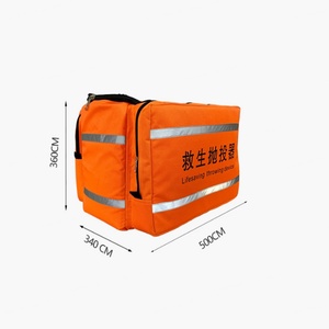 Dispositif de sauvetage par le lancement, sac orange réfléchissant avec corde et cartouches, équipement de sauvetage aquatique - Product Image 3