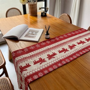 Christmas Festive Long Table Runner Placemat Polyester 33x180cm Eco-Friendly Durable - Product Image 3