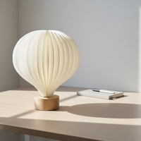 Lampe de nuit de bureau LED RVB moderne Lampe de table sans fil rechargeable et écologique Lampe en papier pliante pour montgolfière Flexible DC