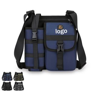 Promotion Custom Logo Men's Trendy Casual Single Shoulder Messenger <b>Bag</b> Multi-Functional Outdoor Travel Portable Water <b>Bottle</b> - Product Image 1