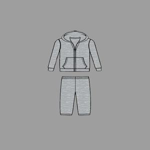 Sweat à capuche pour tout-petits avec ensemble de jogging en tissu doux et respirant gardant votre petit à l'aise au chaud et élégant toute la journée - Product Image 3