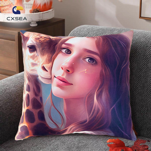 Koleksi bordir bunga Pastoral alami untuk Hotel musim semi musim panas merah muda untuk ungu sarung bantal Taman sarung bantal persegi - Product Image 2
