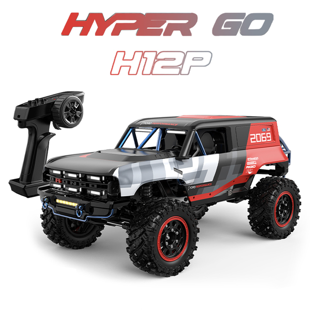 HYPER GO MJX H12P 1/12 RC Crawler High Speed 4WD Climbing Car 2.4G Remote Control 4-Channel Metal off Road Vehicle Toy