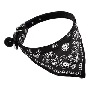 Large Size Adjustable <b>Dog</b> <b>Collar</b> with Bandana, Waterproof Fabric Pet Neckwear <b>for</b> <b>Dogs</b>, Elegant Modern Print Design, Comfortable - Product Image 1