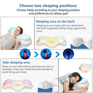Almohada Ergonómica Personalizable con Forma de Ola para Dormir, Almohada <span class=keywords><strong>Cervical</strong></span> con Contorno, Almohada de Espuma Viscoelástica - Product Image 5