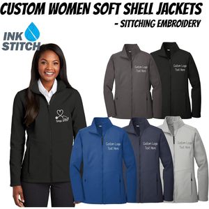 2025 Veste Soft Shell L901 personnalisée pour femmes Taille XL avec broderie et paillettes personnalisées Ajoutez votre propre logo et textes - Product Image 3