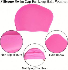 <b>Extra</b> <b>Large</b> Swimming Long Cap Waterproof Swim Hats Bathing Caps to Keep Hair Dry for Women Man - Product Image 2