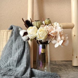 Bouquet de fleurs artificielles Cynthia, rose, hortensia, décoration de mariage, décoration murale, CF01004 - Product Image 1