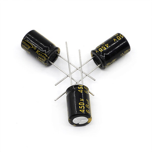 Kehong Aluminum Electrolytic Capacitor 6.8UF 450V Through Hole High Frequency High Voltage Long Life Black Gold Series - Product Image 2