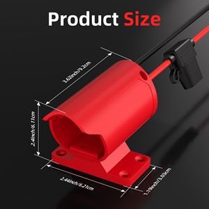 Convertidor de Corriente M12 a 12V con Interruptor de Encendido/Apagado y Protección de Fusibles, Cable de 12 AWG, Adaptador de Batería DIY para Juguetes, Coches y Herramientas para Niños - Product Image 2