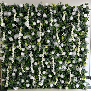 EG-GW35 2026 Nuovo Fondale per Matrimoni ed Eventi di Laurea, Decorazione Murale Floreale Artificiale Principalmente con Foglie Verdi - Product Image 3
