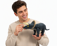 Jouet RC personnalisé en usine : Dinosaure Triceratops télécommandé, robot dinosaure marcheur avec yeux lumineux et haut-parleur intégré