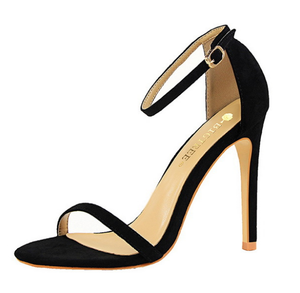 2026 New Model Sexy <strong>Women</strong> <strong>s</strong> <strong>Sandals</strong> with Low Heels Velvet Finish Open Toe <strong>Strappy</strong> Design Runway Show High Heels - Product Image 6