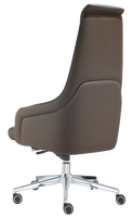 Chaise de bureau exécutive ergonomique moderne à dossier haut, réglable en hauteur, en cuir PU, avec cadre en bois, inclinable, à roulettes, pour bureau à domicile