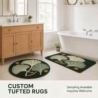 Tapis botanique touffeté pour salon avec microfibre douce et absorbante pour une décoration de sol moderne et luxueuse, tapis de bain antidérapant