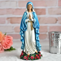 Résine Vierge Marie Statue Personnalisé Fabriqué À La Main Religieux Catholique Figurine Décor À La Maison pour La Fête Des Mères Cadeau En Gros