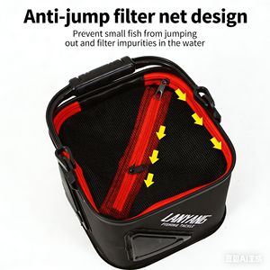 New Design Rigid Fishing Bait Bucket PP Material Lake Use Portable Multi-Functional Fish Live <strong>Lures</strong> Bucket - Product Image 5
