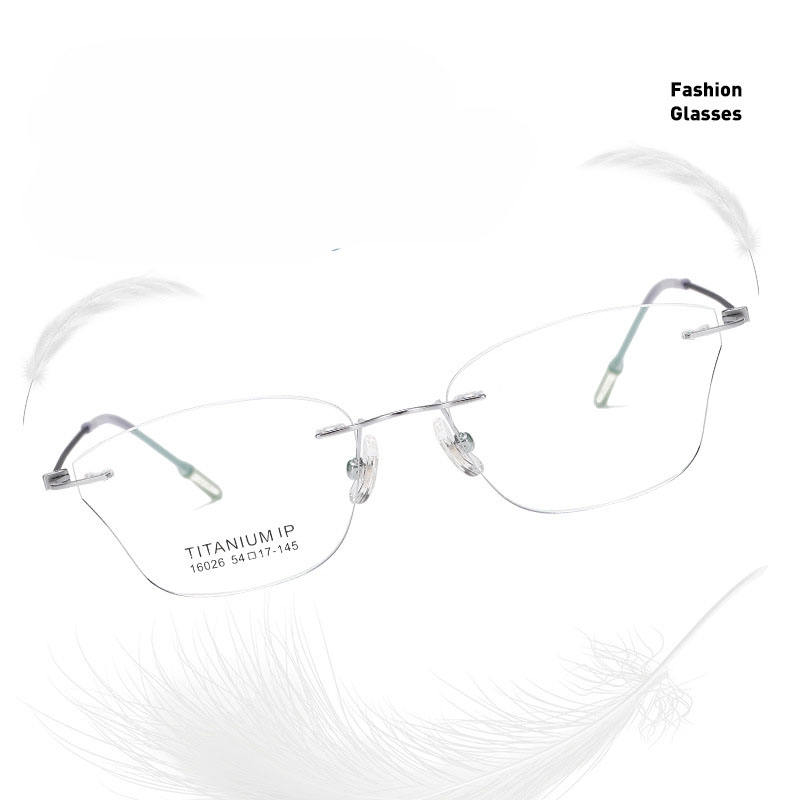 Super Light Rimless Titanium Glasses Super Elastic Frames