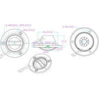 2 inci 66MM bulat 8 Ohm 20W dengan rongga belakang kinerja tinggi sutra kubah 97.8dB SPL RoHS bersertifikat DIY Tweeter untuk produk Audio