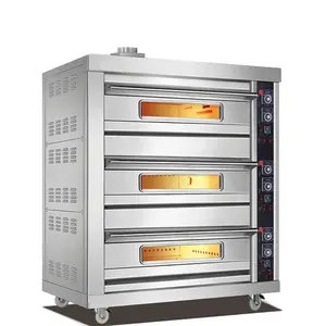 Professional commercial bakery equipment 9 layers stone plate 20" pizza oven gaz commercial