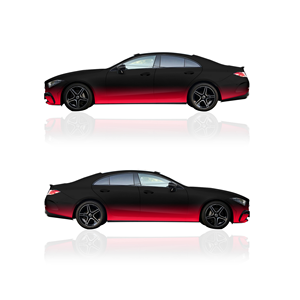 Bán buôn tùy chỉnh tự động Vinyl bao bì Matte Đen Red Gradient bản đồ thiết kế TPU chất liệu cho cơ thể định vị - Product Image 1