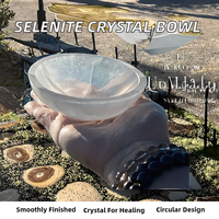 Vente en gros de bols en sélénite poli de haute qualité CrystalHola, artisanat traditionnel en cristal de guérison pour la décoration de la maison et la méditation