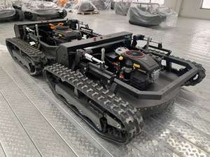 Livraison gratuite, <span class=keywords><strong>moteur</strong></span> diesel CE EPA, machine à couper l'herbe tout-terrain, chenilles en caoutchouc agricoles, tondeuse à gazon robotisée télécommandée - Product Image 6