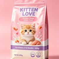 Sachet Doypack PE Personnalisé avec Logo Imprimé, Qualité Alimentaire, Anti-Fuite, Fermeture Éclair, Structure Flexible, Haute Résistance pour Croquettes pour Animaux