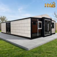 Rumah Kontainer Sayap Ganda HeYing 30ft Rangka Putih Cat Asli Struktur Aluminium Modern Tahan Air Apartemen Modular Fleksibel